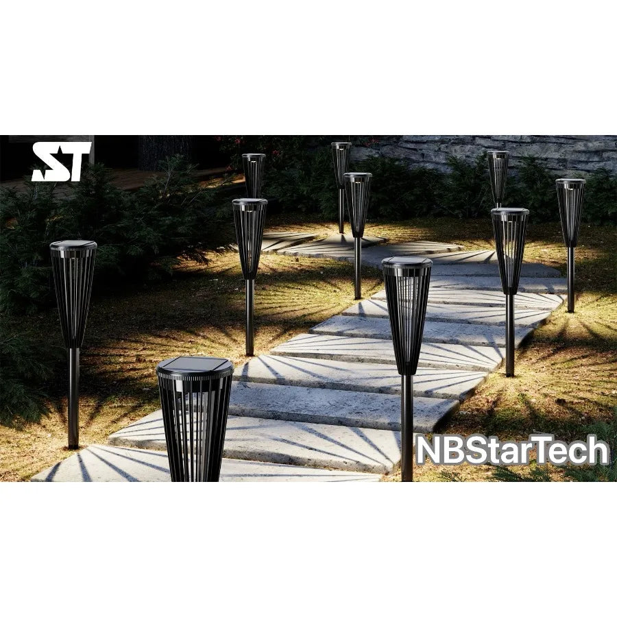 Solar Pathway Lights Waterproof Outdoor Landscape Light for Garden Decor Yard Pathway Walkway Driveway Patio Warm White Dual Co