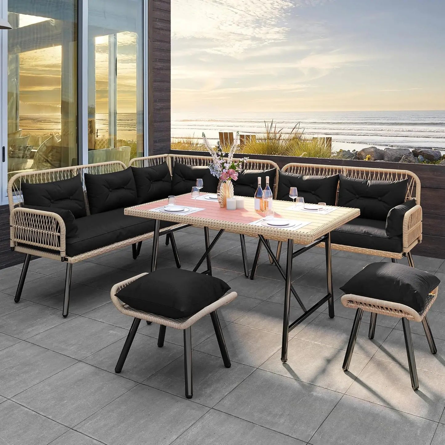 BISA L-Shaped Garden Sofa Set