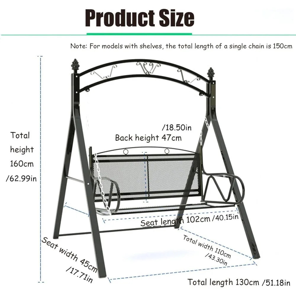 ANNA Metal Patio Swing