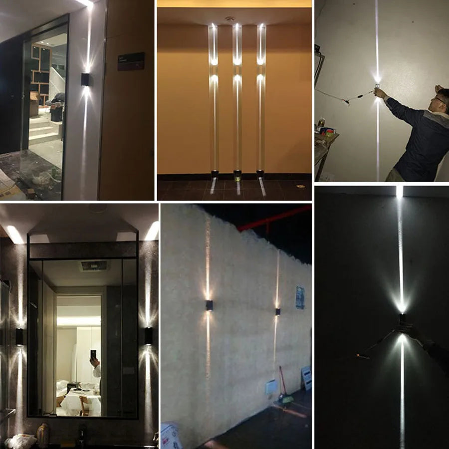 Waterproof LED Wall Lamp 20W Outdoor IP65 Up Down Wall Light Aluminum External Wall Light for Garden Balcony Pathway Fence Decor