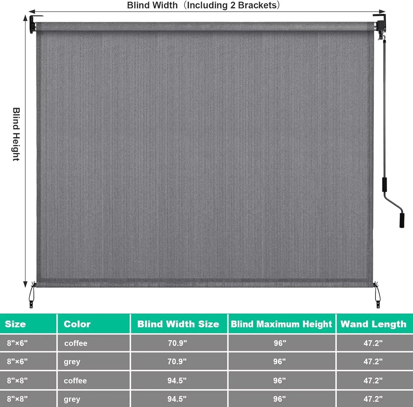KAY Outdoor Roller Sun Shade