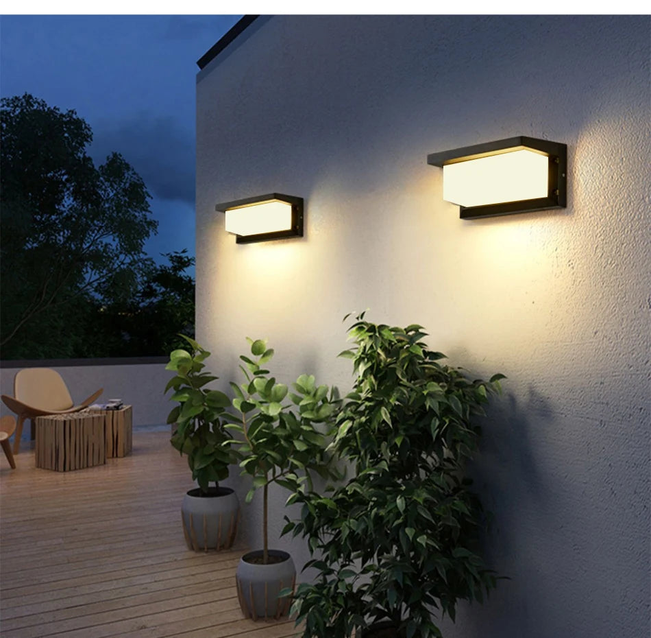 LED Outdoor Wall Lamp Waterproof IP65 Radar Sensor Ligthing Surface Mounted Porch Lights Balcony Garden 12W 18W 30W Sconce
