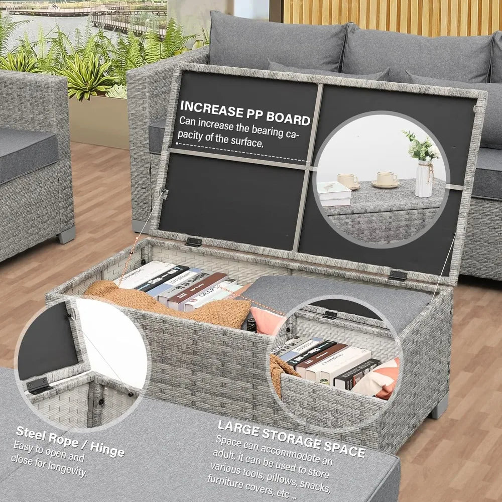 KAZA 4-Piece Wicker Patio Furniture Set
