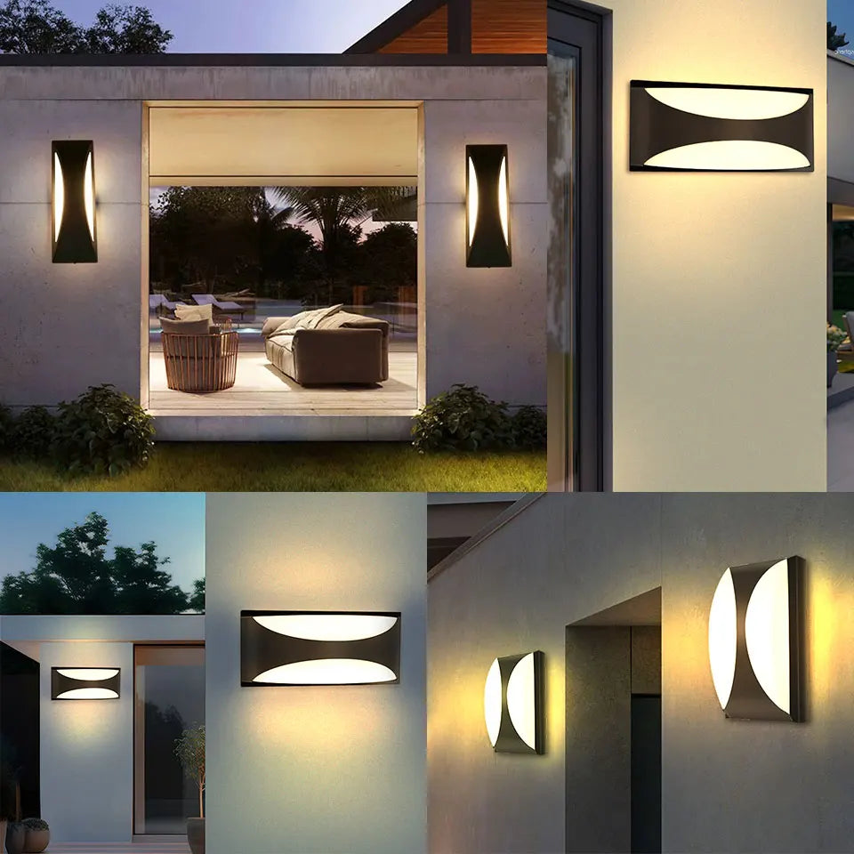 LED Outdoor Wall Light Wall Lamp Motion Sensor AC110V 220V Waterproof Modern Indoor Home Balcony Path Porch Garden Decoration