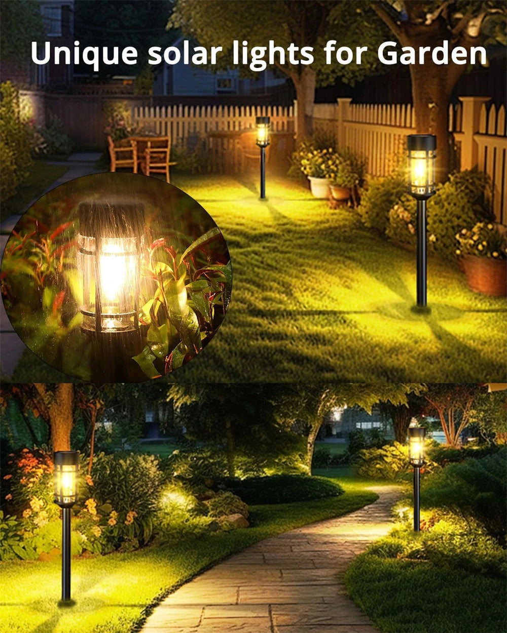 Solar Pathway Lights Outdoor LED Solar Garden Lights Solar Landscape Lights for Lawn Yard Walkway Driveway Decorations