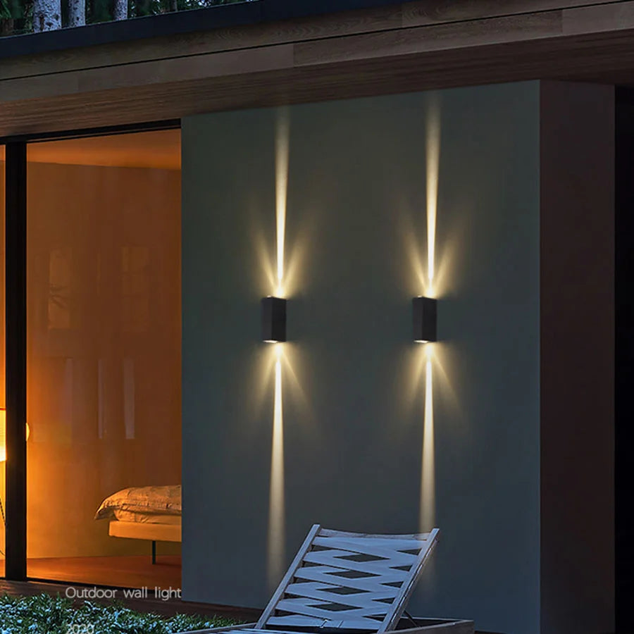 Waterproof LED Wall Lamp 20W Outdoor IP65 Up Down Wall Light Aluminum External Wall Light for Garden Balcony Pathway Fence Decor