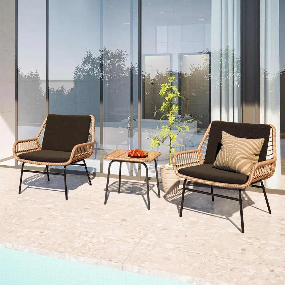 LEON 3 Piece Outdoor Patio Furniture Set,