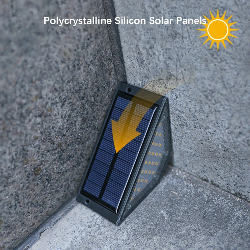 8Pcs LED Solar Step Lights, Waterproof Outdoor Stair Lights, Solar Deck Lights Outdoor Solar Landscape Lighting for Yard, Patio