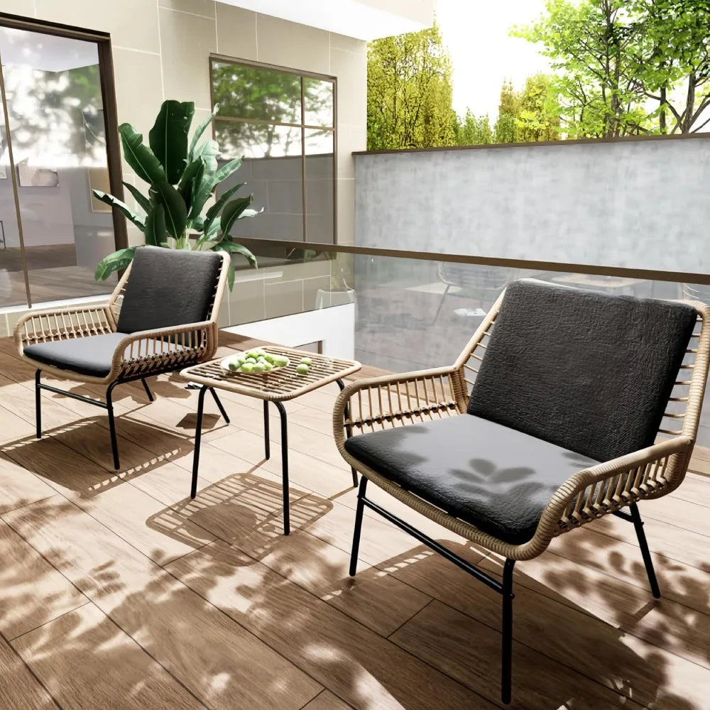 LEON 3 Piece Outdoor Patio Furniture Set,