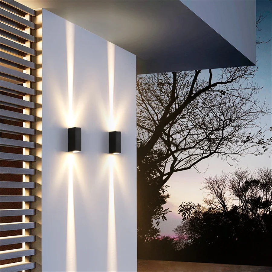 Waterproof LED Wall Lamp 20W Outdoor IP65 Up Down Wall Light Aluminum External Wall Light for Garden Balcony Pathway Fence Decor