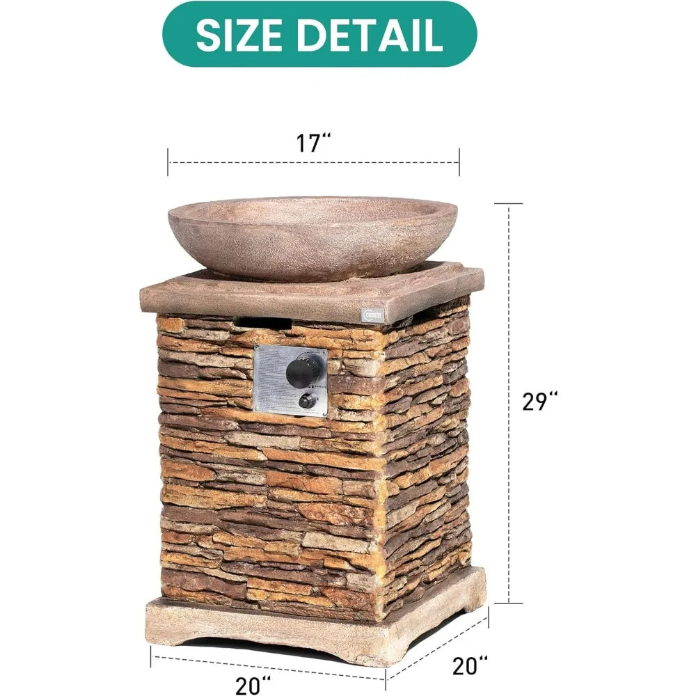 MAGY Outdoor Propane Fire Pit, Gas Fire Pit for Outside Patio