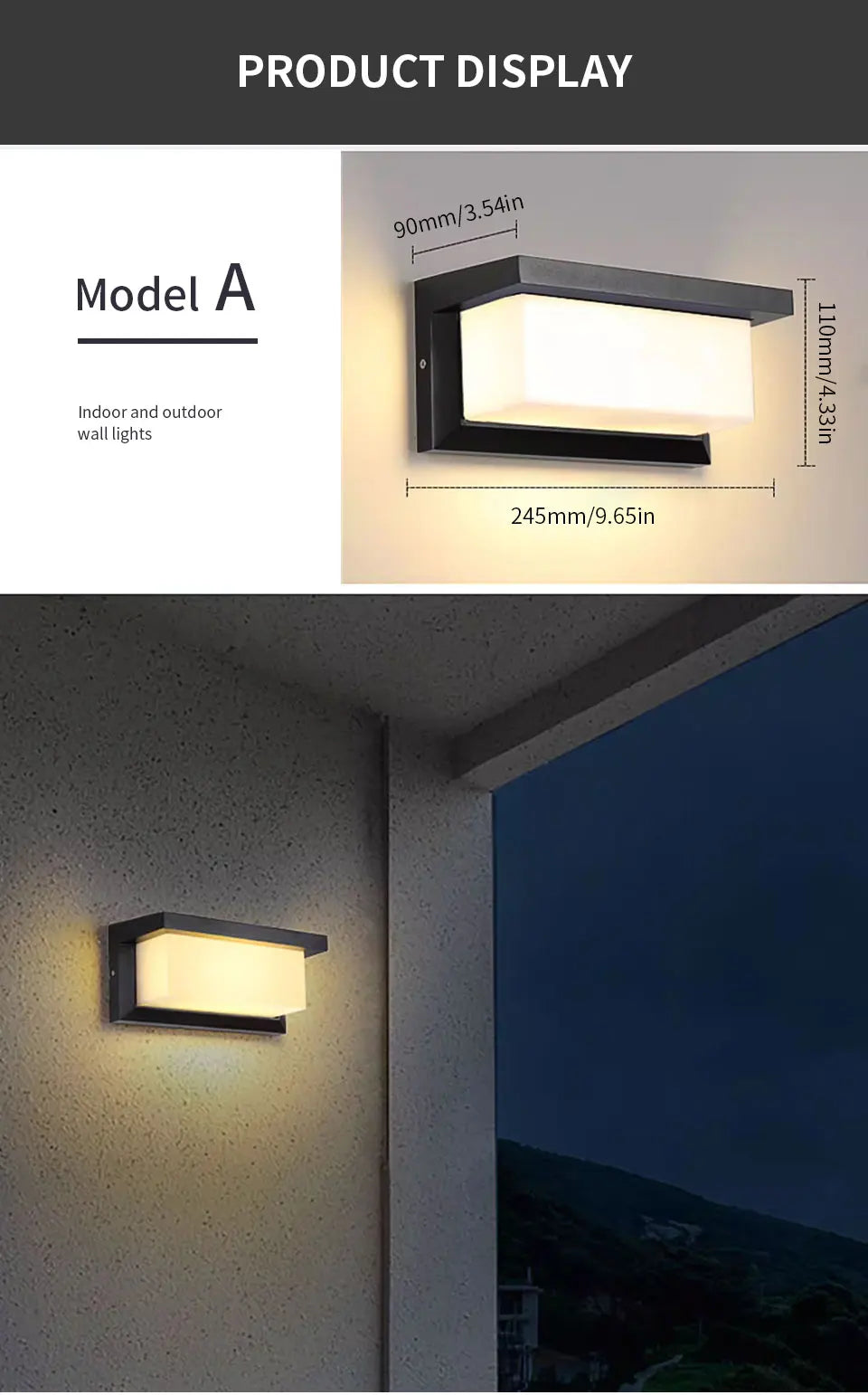 LED Outdoor Wall Light Wall Lamp Motion Sensor AC110V 220V Waterproof Modern Indoor Home Balcony Path Porch Garden Decoration