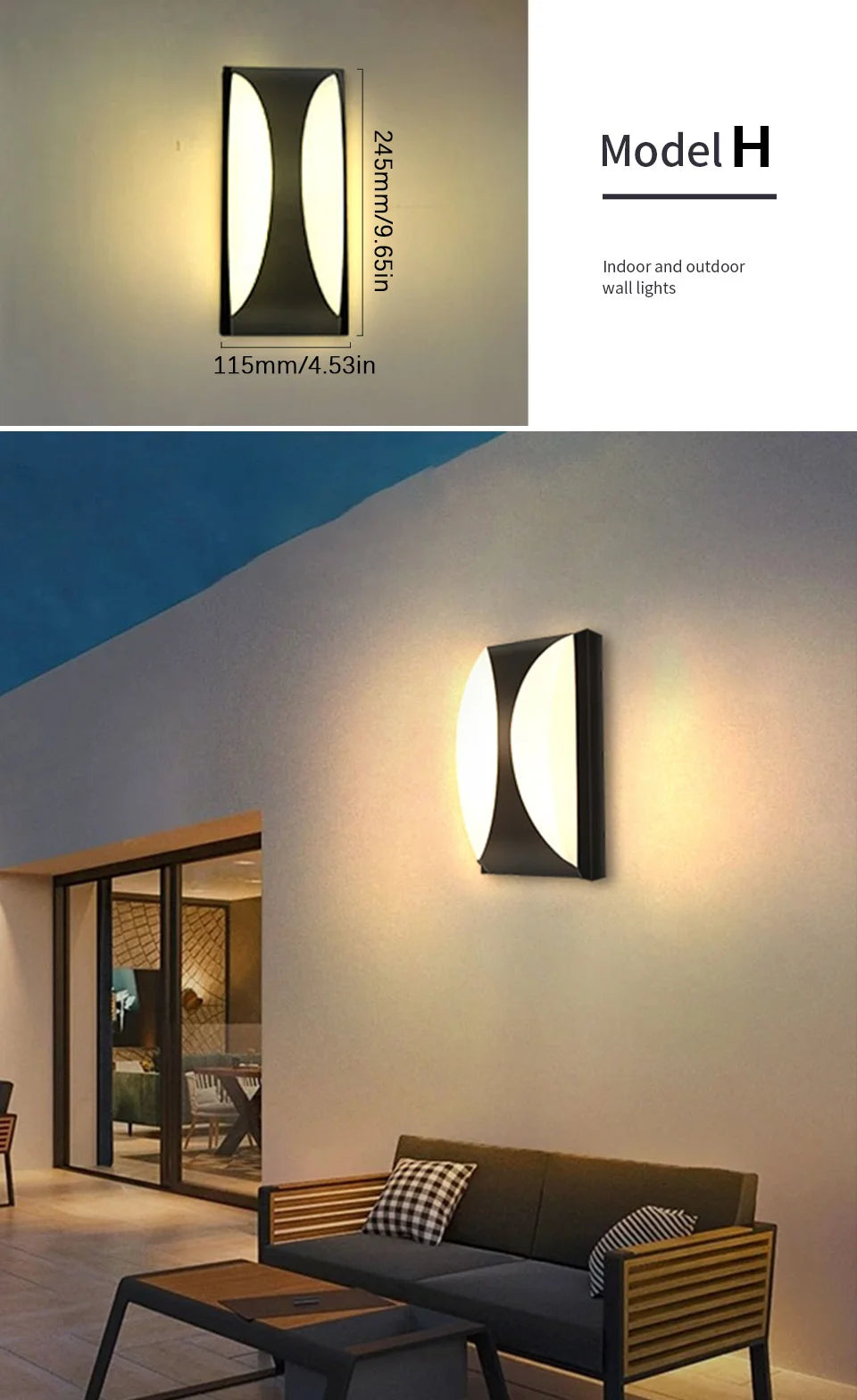 LED Outdoor Wall Light Wall Lamp Motion Sensor AC110V 220V Waterproof Modern Indoor Home Balcony Path Porch Garden Decoration