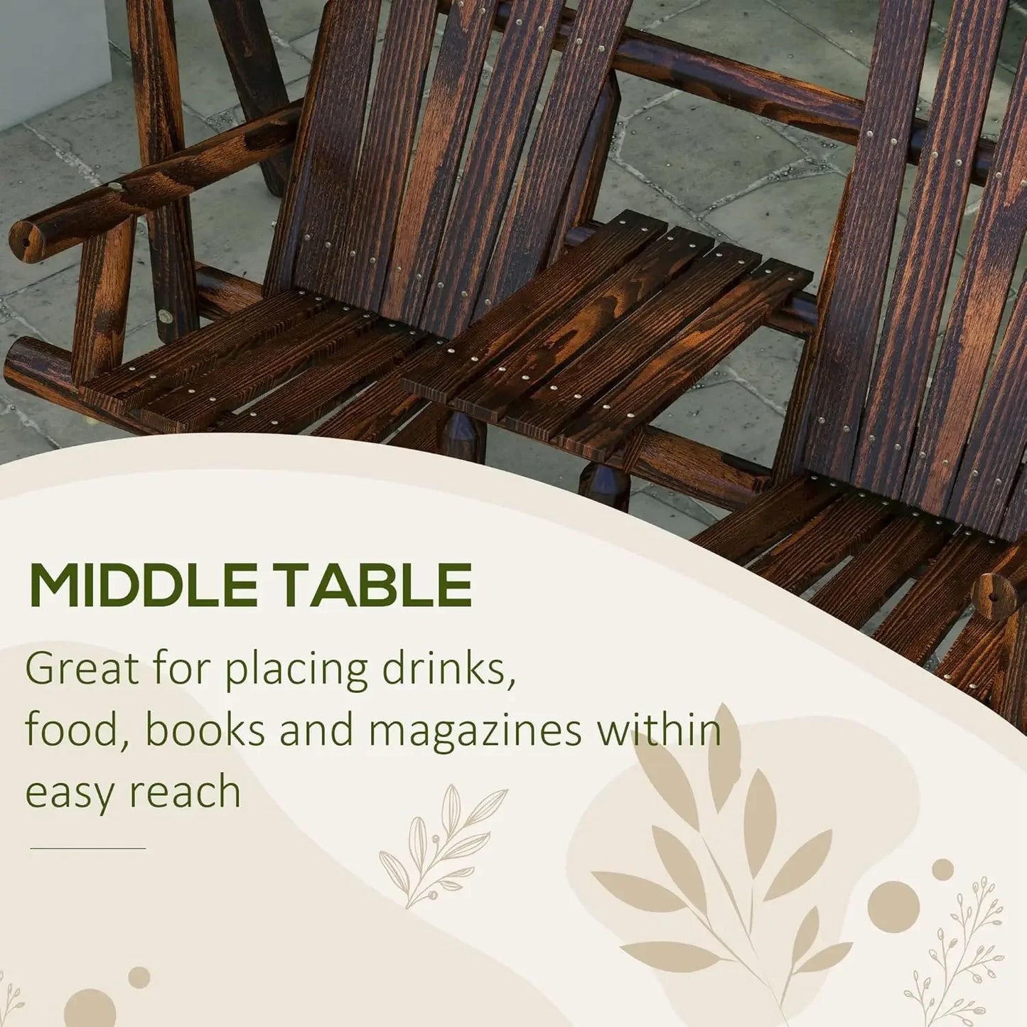 MARA Wooden Porch Swing with Stand