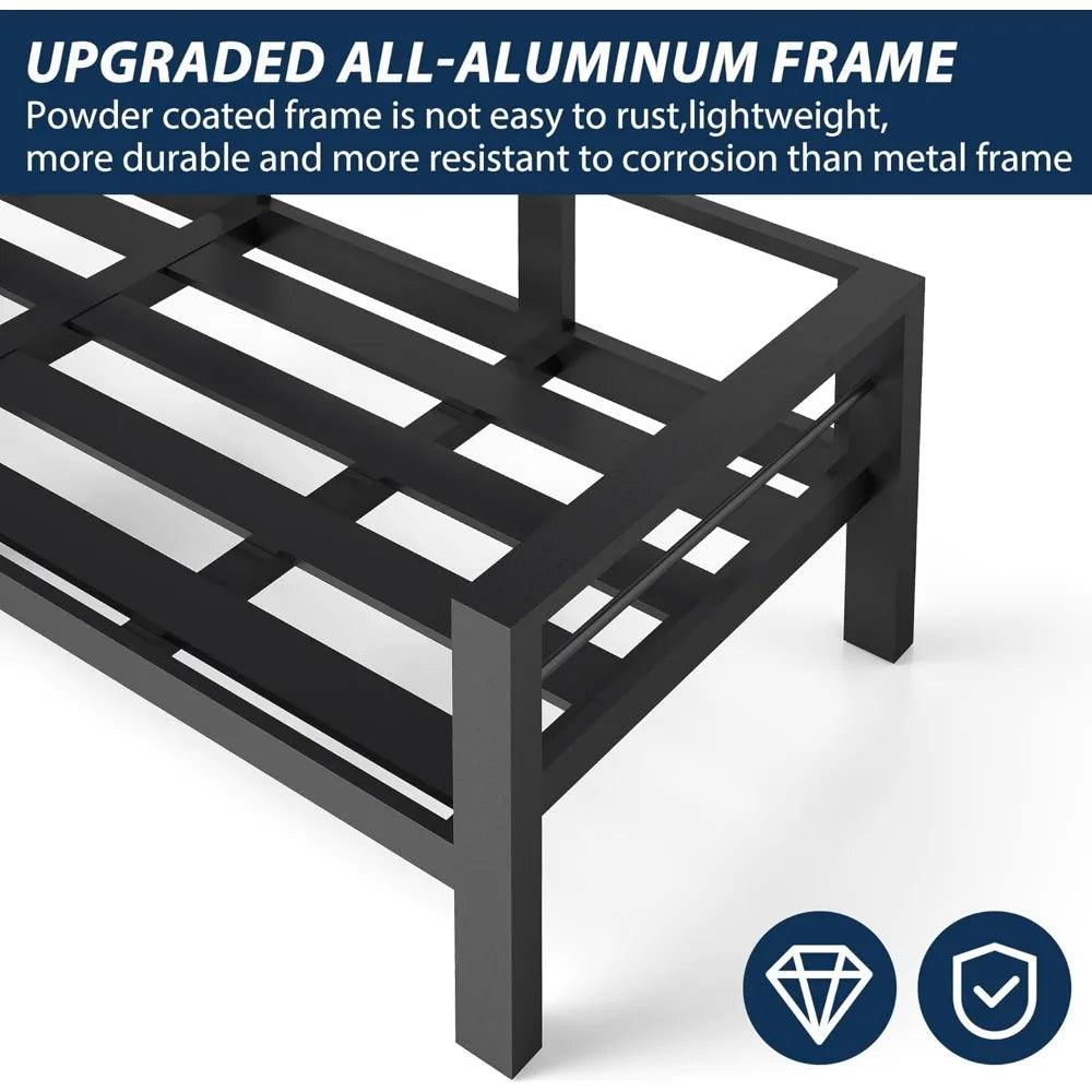 PASHA Aluminum Patio Furniture Set, 4 Pieces
