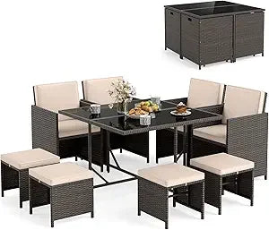 Seville 9 Piece Patio Dining Set