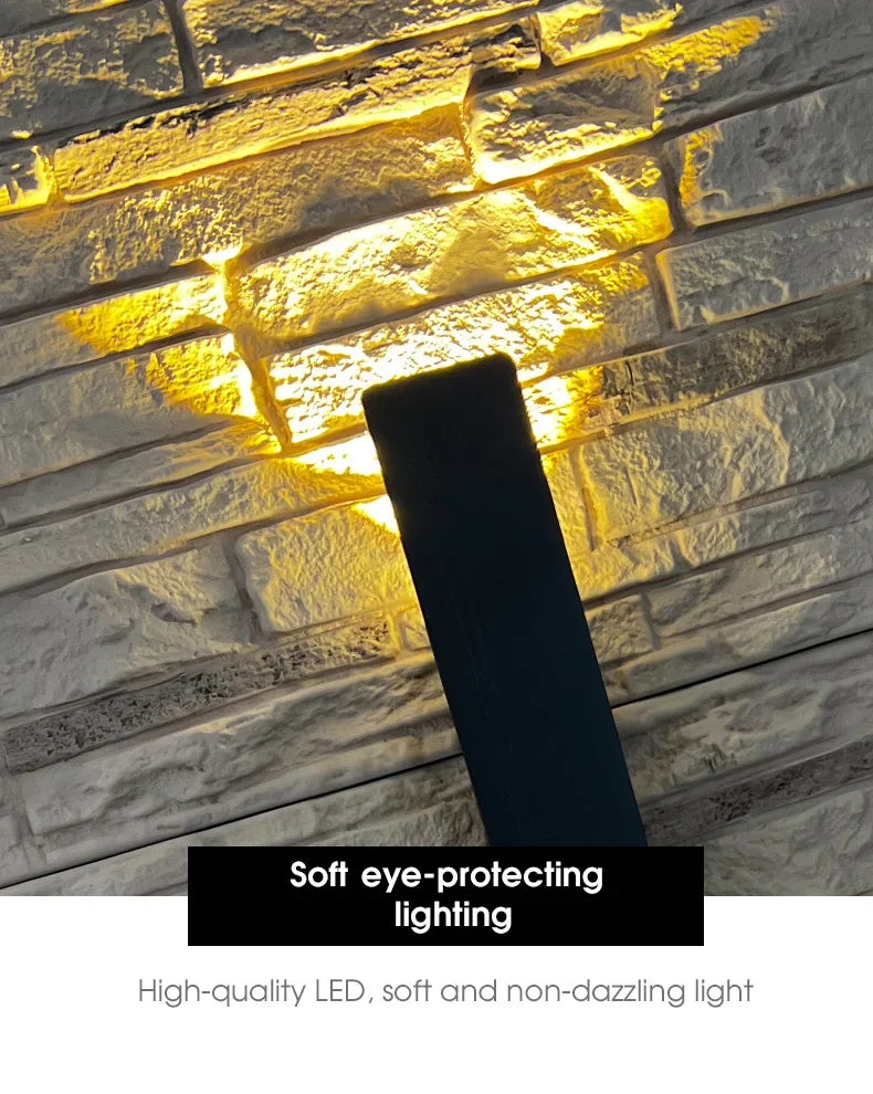 Outdoor Waterproof Wall Lamp Modern LED Lamp Black White Aluminum Up Lower Light Wall Lamps Waterproof IP65 110V 220V Fixtures