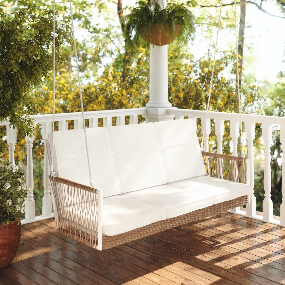 Anderson 5 Foot Wicker Porch Swing with Cushions