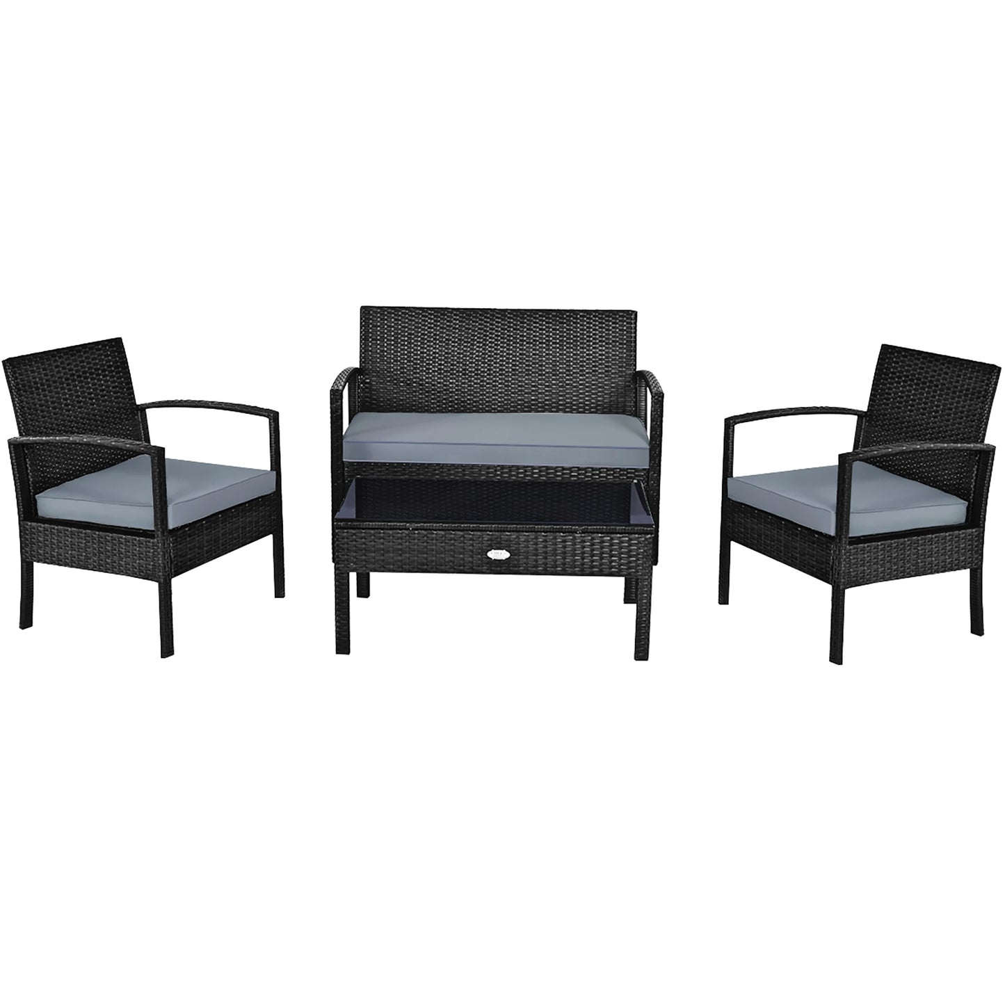UNO 4pcs Outdoor Patio Rattan Wicker Set