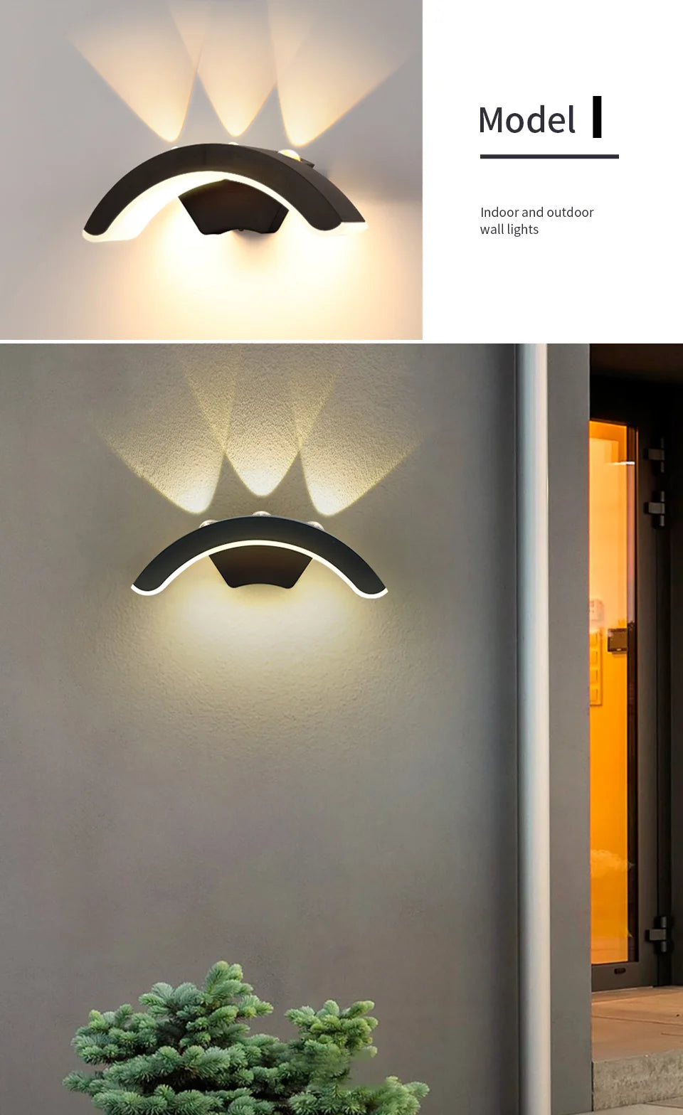 LED Outdoor Wall Light Wall Lamp Motion Sensor AC110V 220V Waterproof Modern Indoor Home Balcony Path Porch Garden Decoration