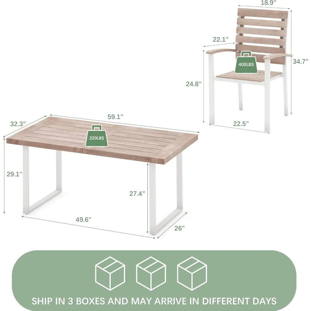 SEVILLE 7 Piece Outdoor Dining Set