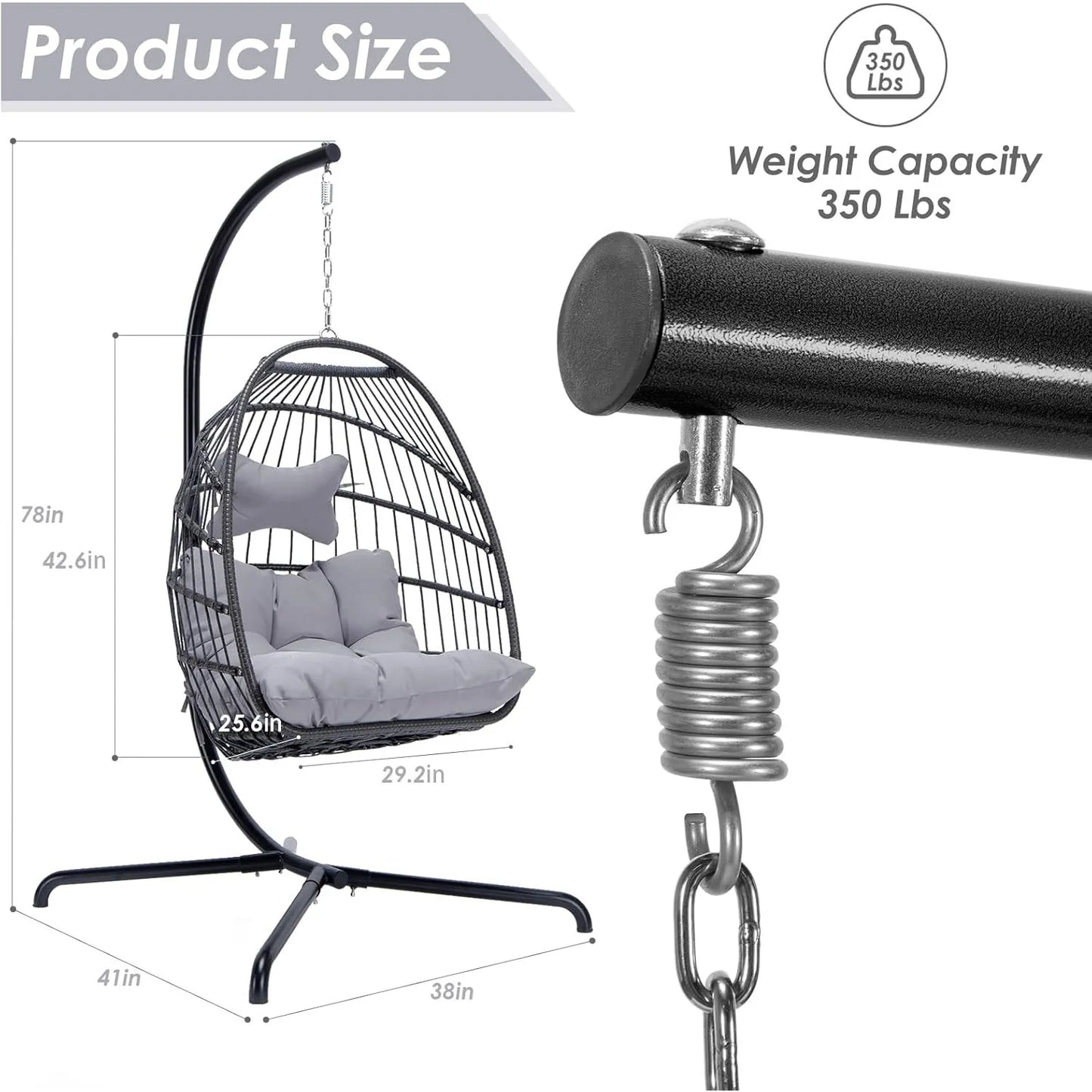 DOVE Swing Egg Chair Outdoor Indoor,