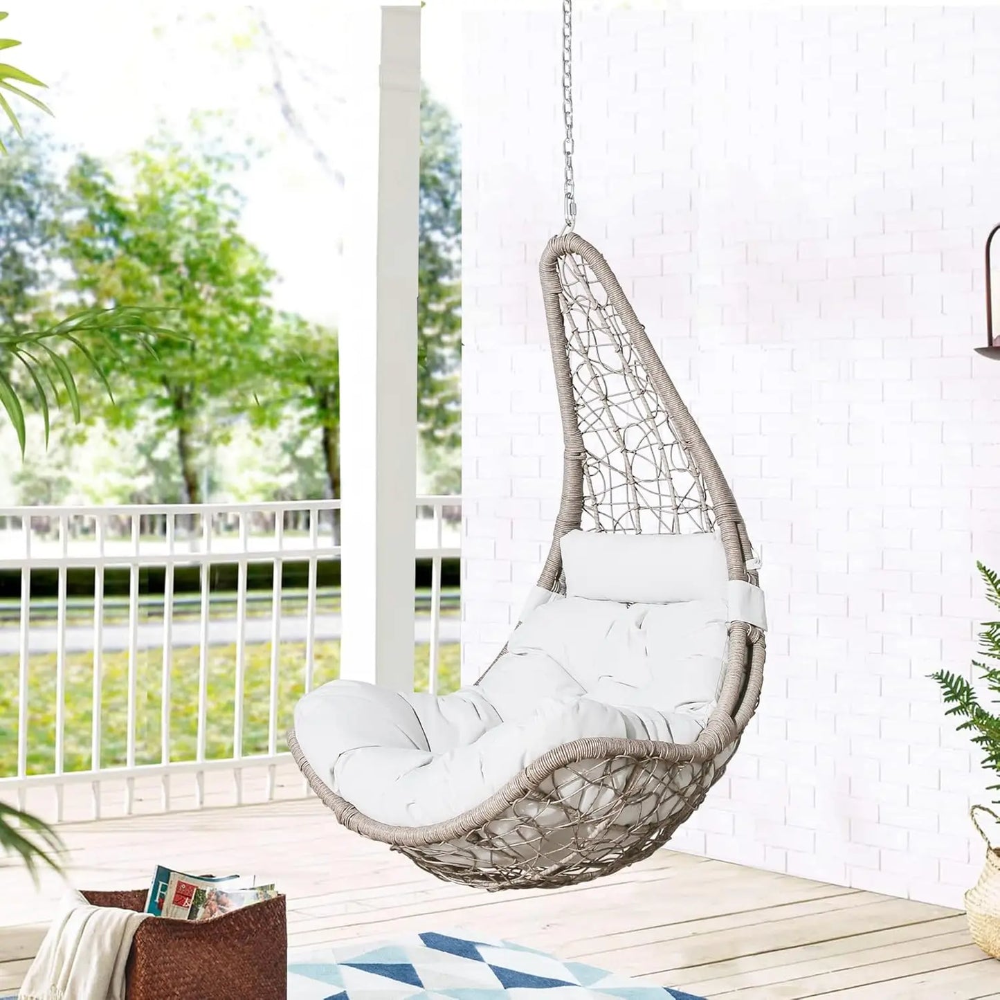 DOVE Outdoor Wicker Hanging Chair Swing