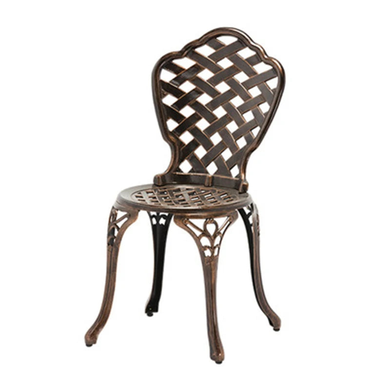 set-5pcs Balcony table and chair Outdoor furniture cast aluminum set Lawn porch backyard garden sets antirust white