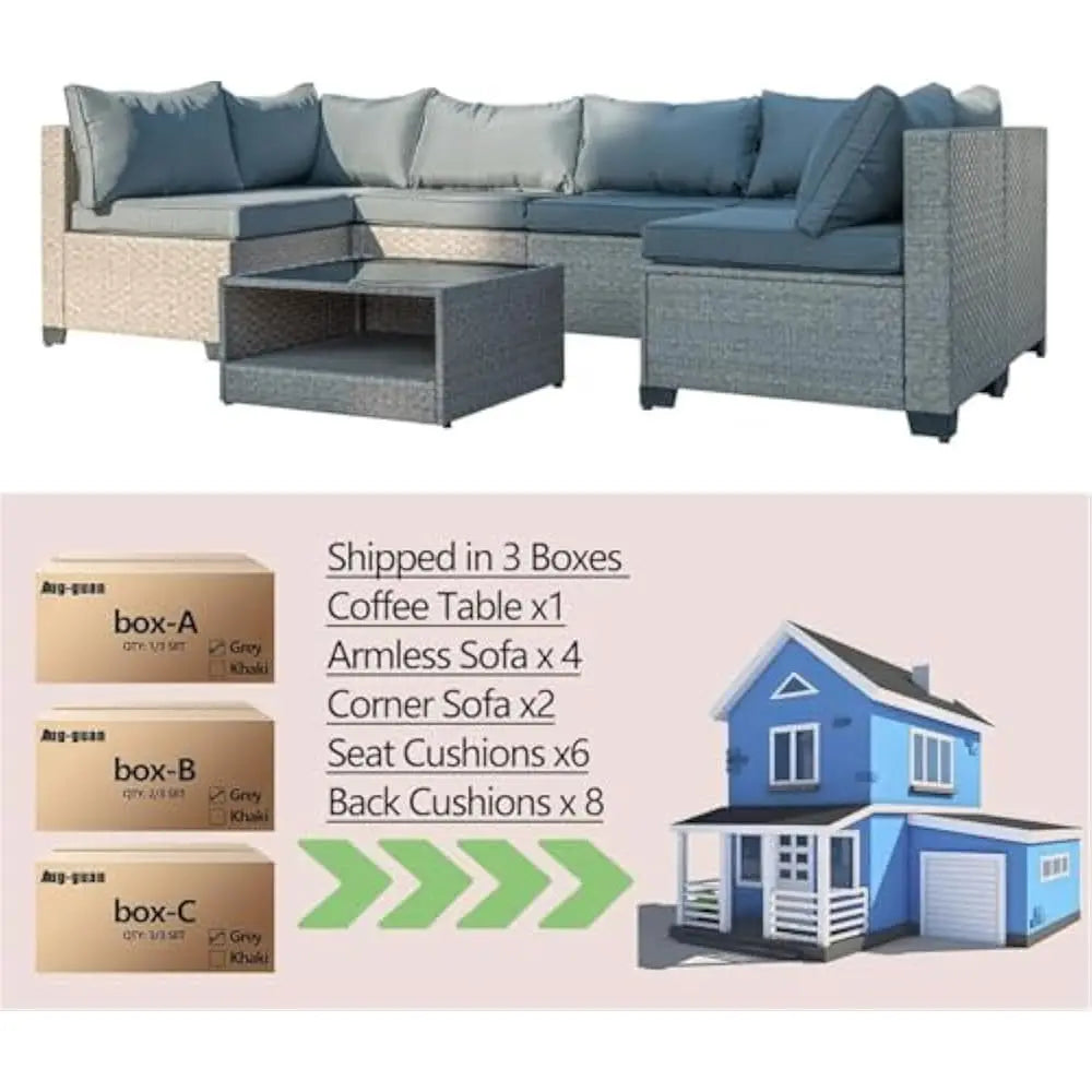 GORDON Outdoor Furniture Set 7-Piece