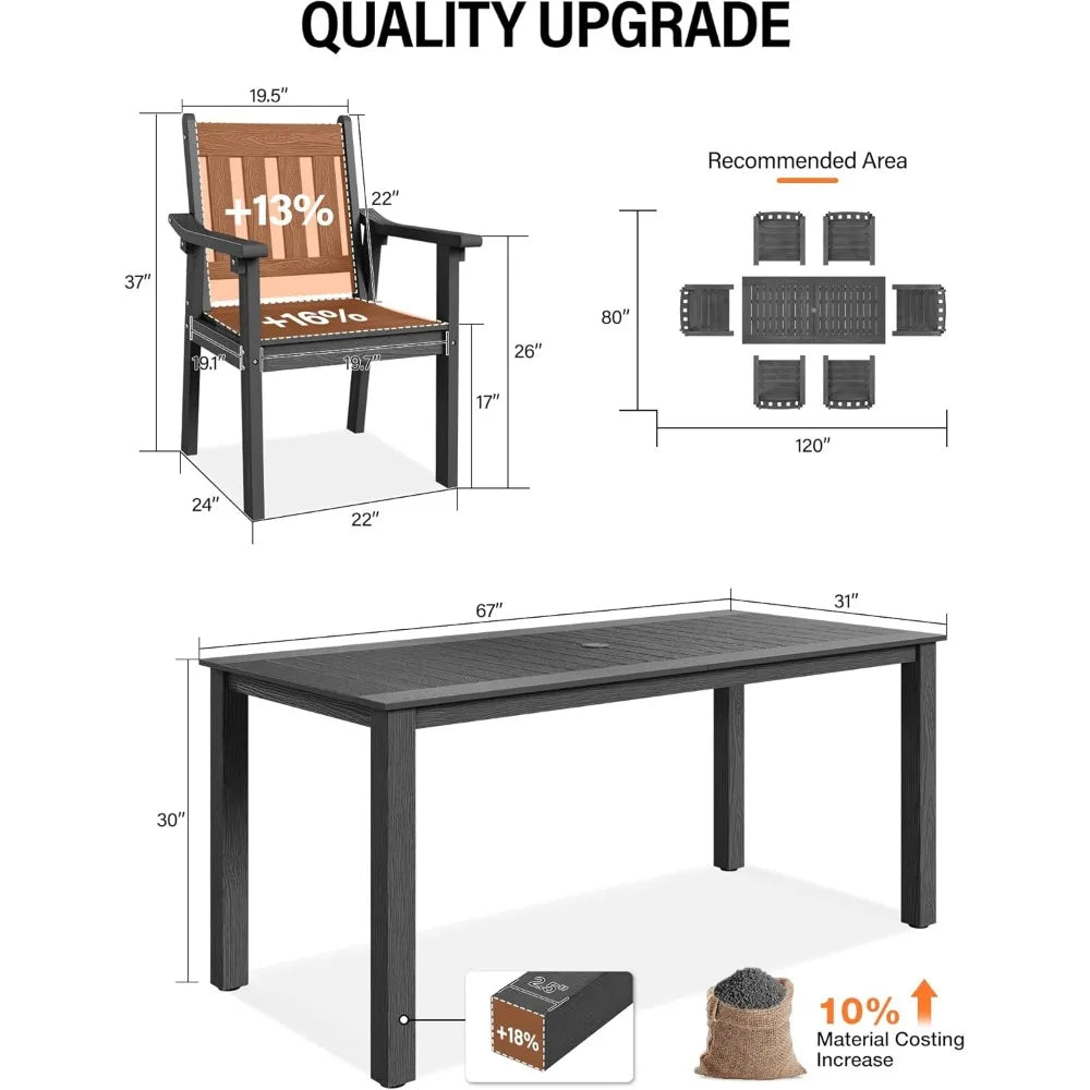 LAGOS Patio Table and Chairs Set