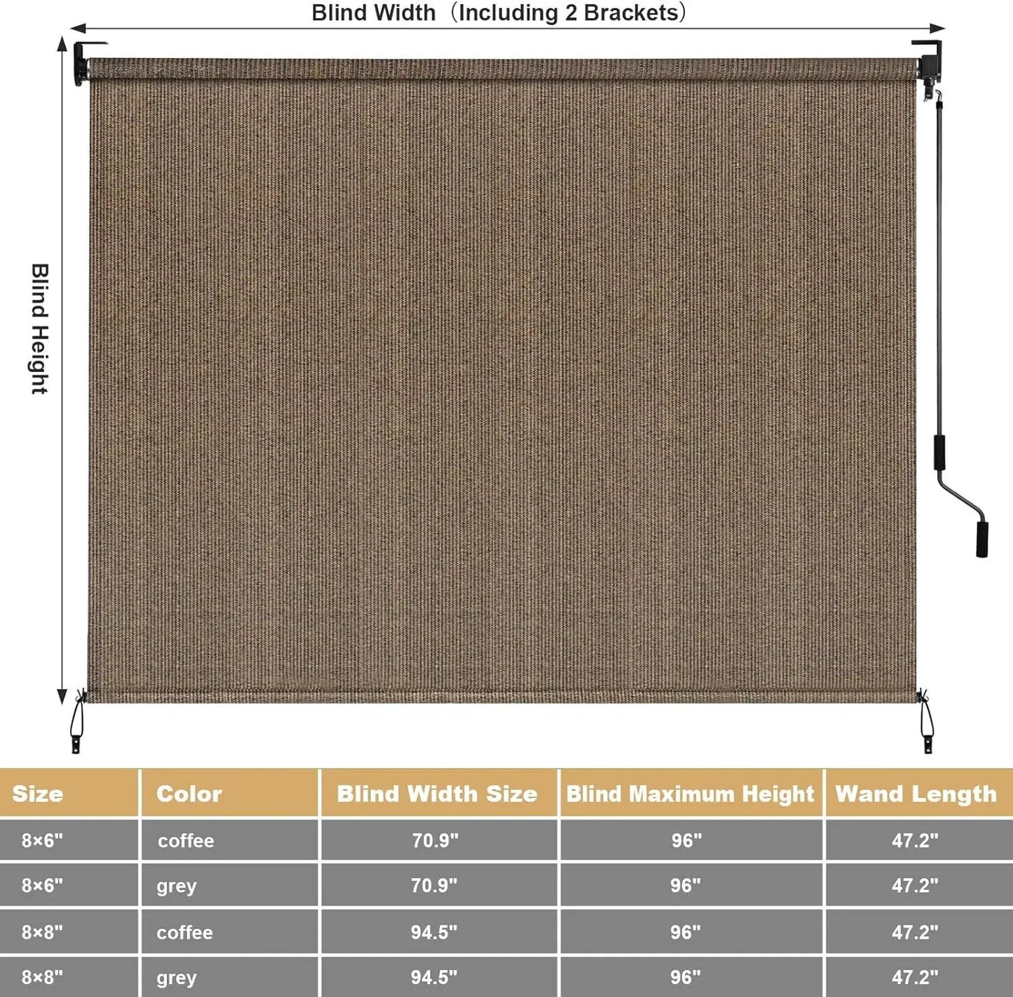 KAY Outdoor Roller Sun Shade
