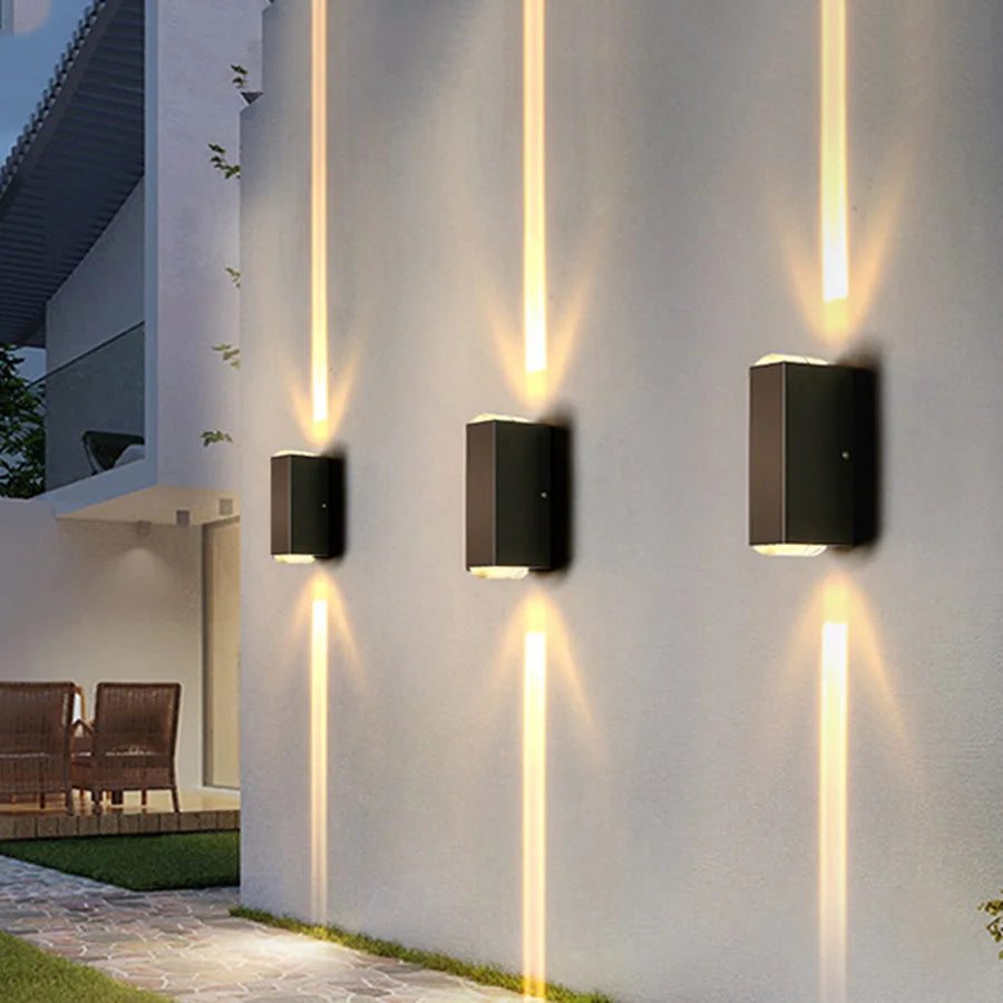 Waterproof LED Wall Lamp 20W Outdoor IP65 Up Down Wall Light Aluminum External Wall Light for Garden Balcony Pathway Fence Decor