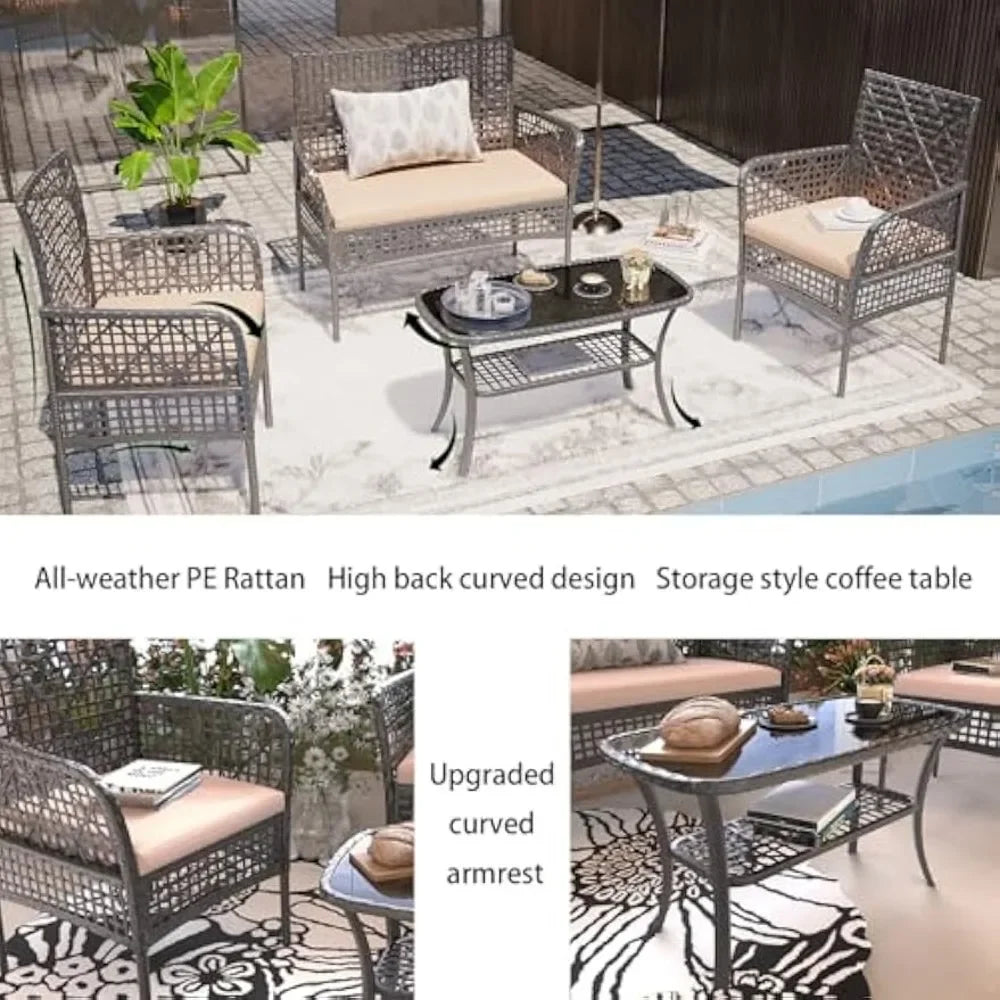 SAGA 4 Pieces Outdoor Furniture Set