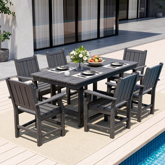MALAGA 7 PCS Outdoor Dining Set