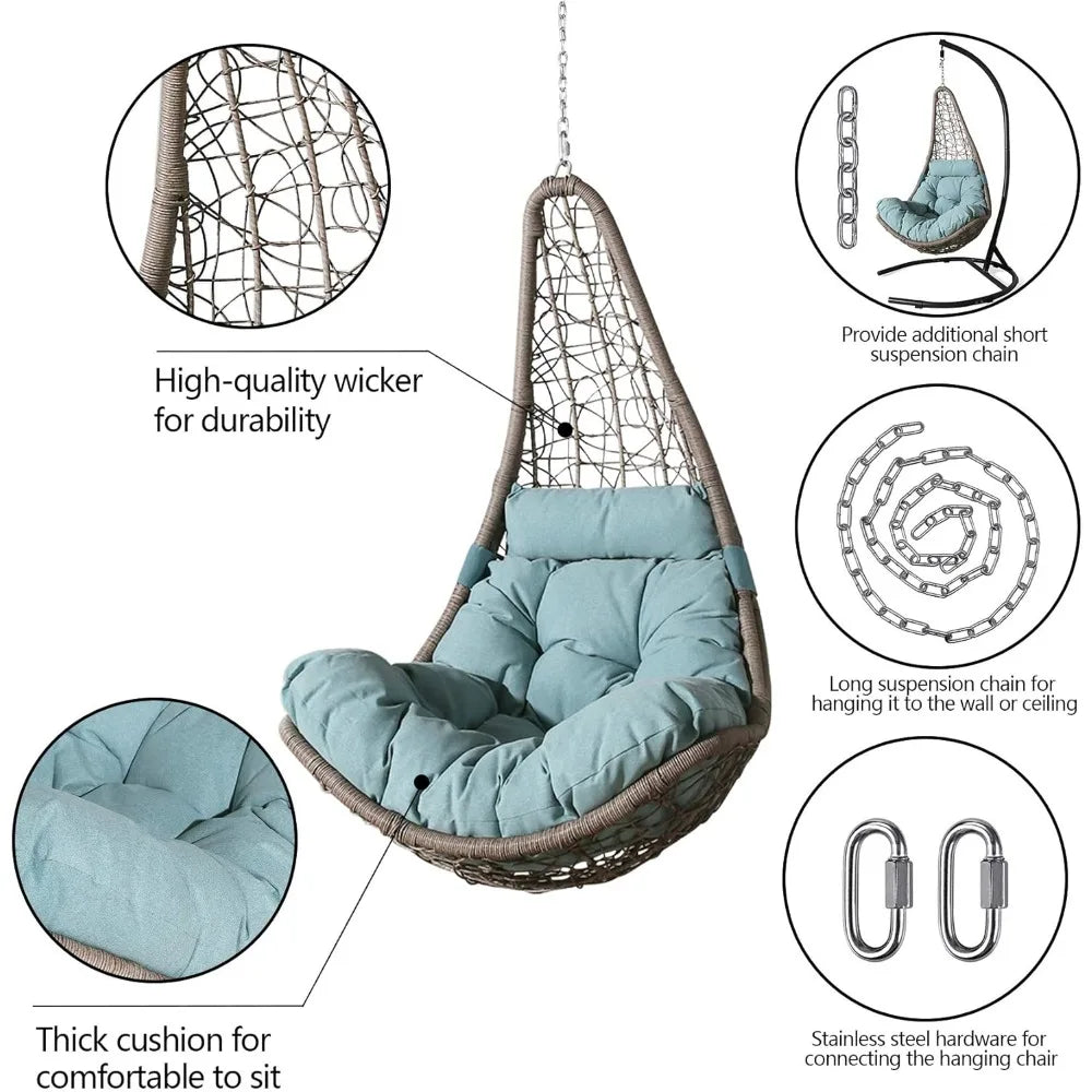 DOVE Outdoor Wicker Hanging Chair Swing