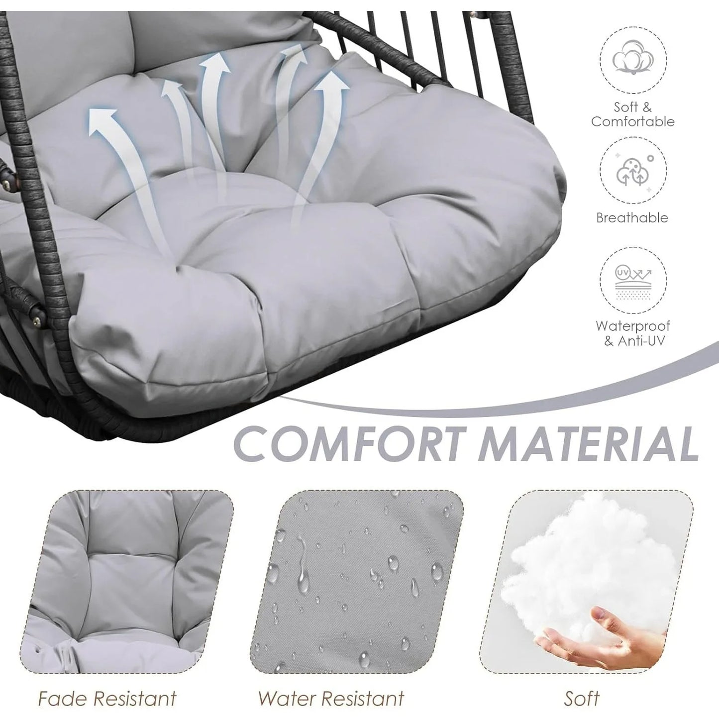 DOVE Swing Egg Chair Outdoor Indoor,