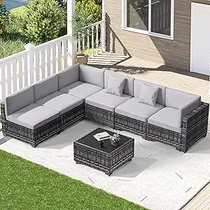 AVILES 7 Piece Outdoor Patio Furniture Set