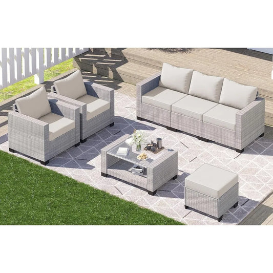 AVILES 7 Piece Outdoor Patio Furniture Set