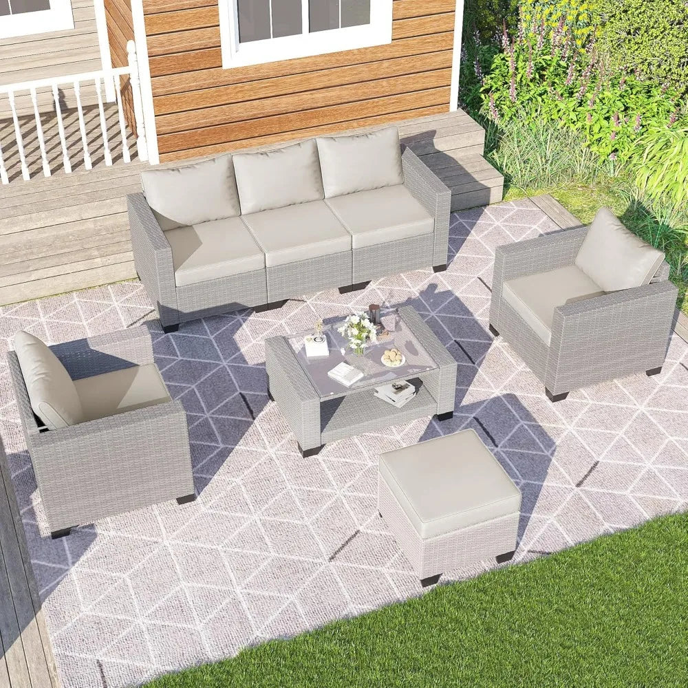 AVILES 7 Piece Outdoor Patio Furniture Set