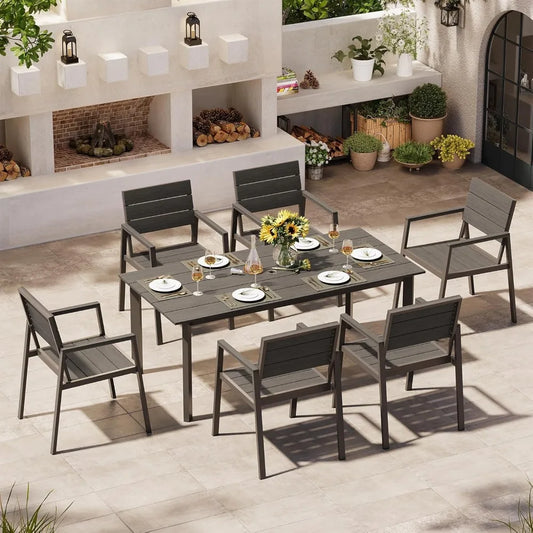 ENZO Outdoor Patio Dining Table Sets 7-Piece
