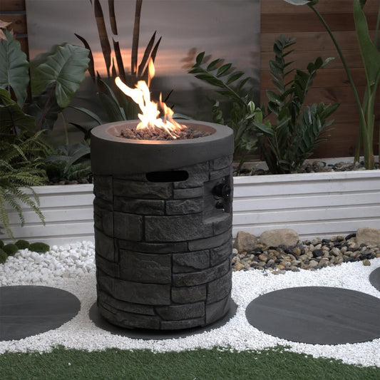 ASH 20 Inch Round Outdoor Gas Fire Pit