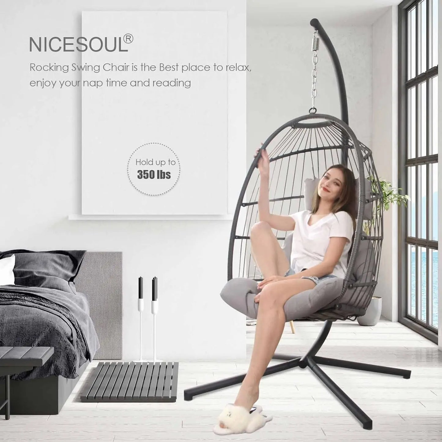 DOVE Swing Egg Chair Outdoor Indoor,