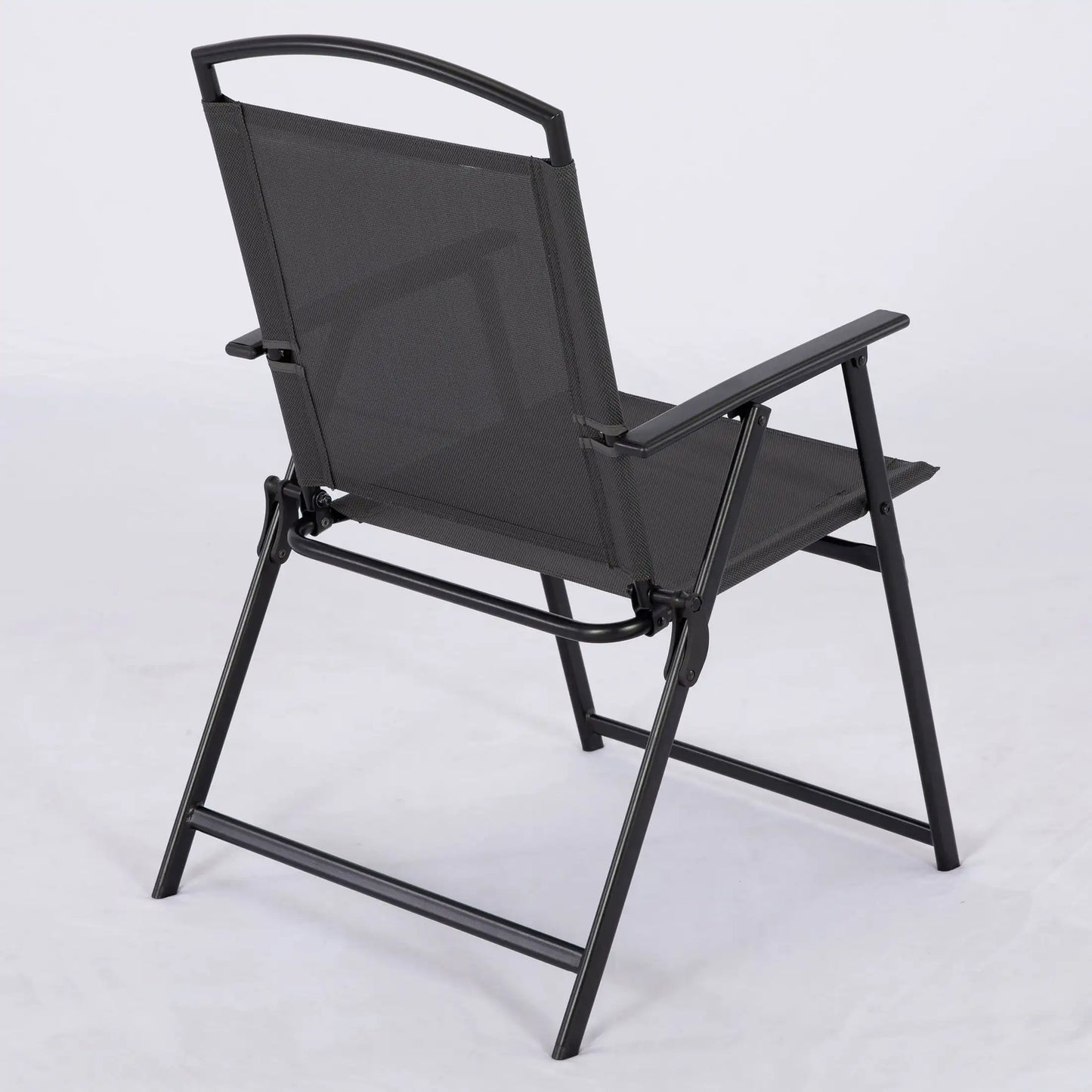 Foldable 5-Piece Dining Set, Black