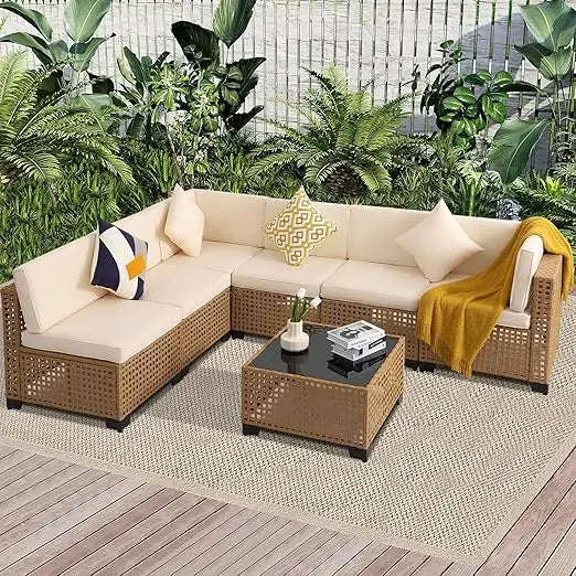 AVILES 7 Piece Outdoor Patio Furniture Set