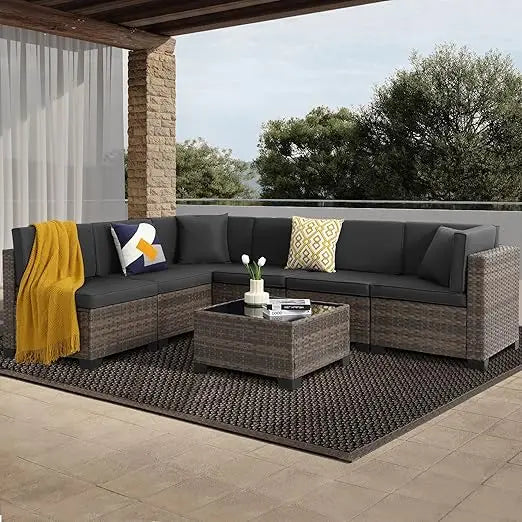 AVILES 7 Piece Outdoor Patio Furniture Set