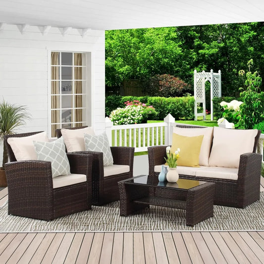 ANDY 4 Piece Garden Sofas Sets