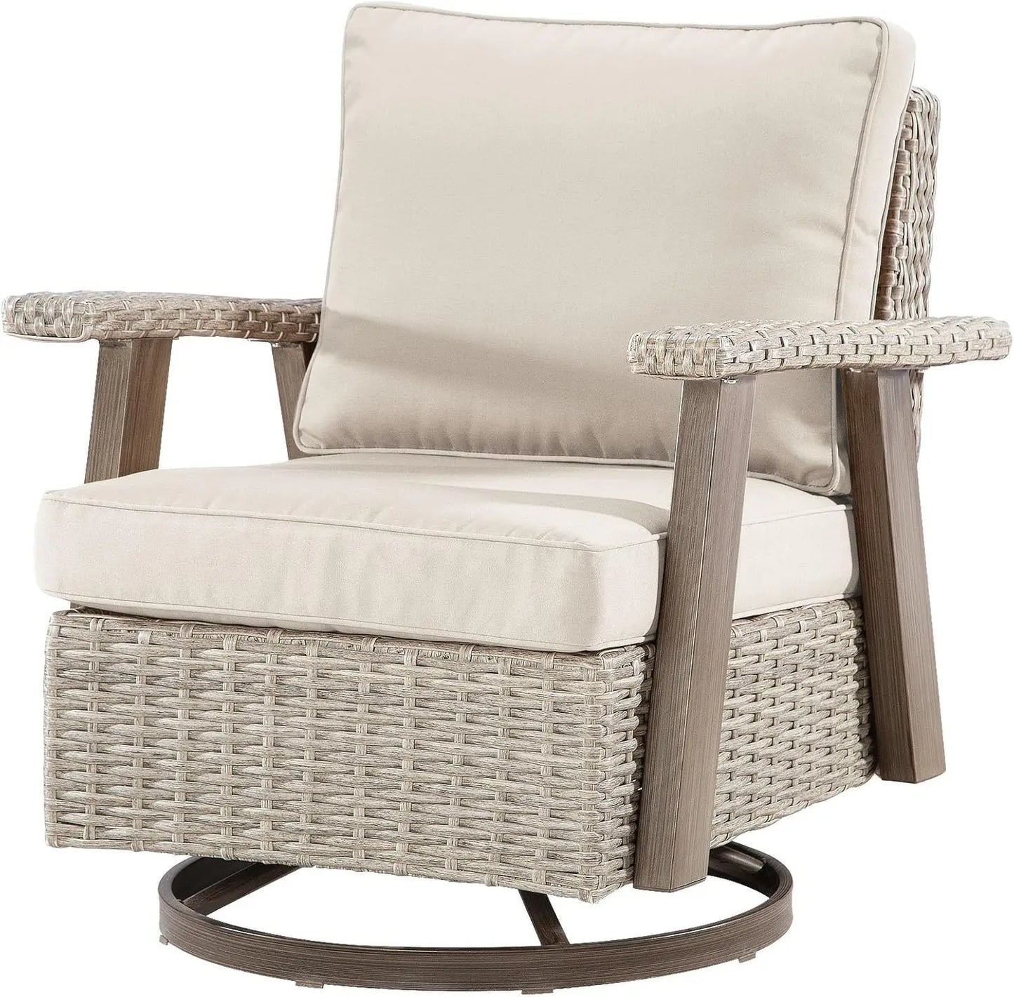 HIDY 3 Pieces Patio Swivel Set
