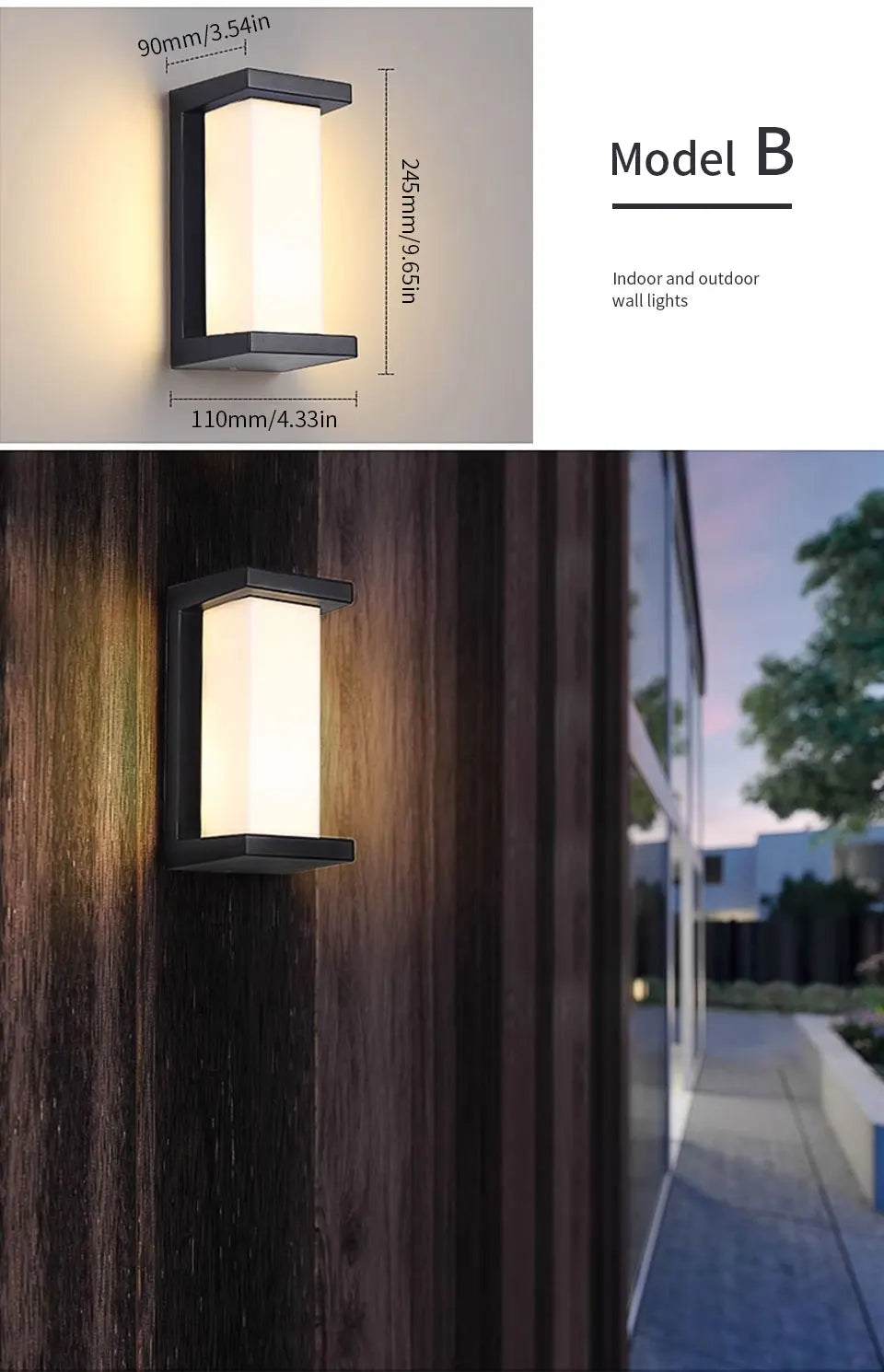 LED Outdoor Wall Light Wall Lamp Motion Sensor AC110V 220V Waterproof Modern Indoor Home Balcony Path Porch Garden Decoration